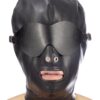 Капюшон для БДСМ зі знімною маскою Fetish Tentation BDSM hood in leatherette with removable mask