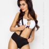 Костюм зайчика MALLOY SET S/M - Passion, трусики, топік і вушка