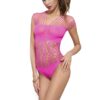 Бодистокинг Passion BS035 pink, боди, имитация топа и трусиков