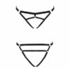 Трусики стрінги зі стреп KELIS THONG black L/XL - Passion Exclusive