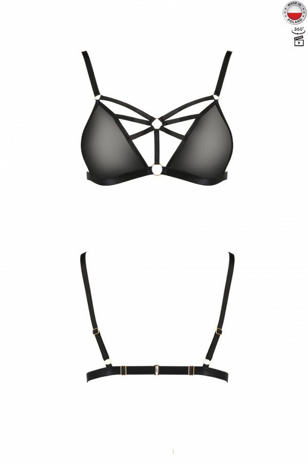 Бюстгальтер-стрепи MEGGY BRA black L/XL - Passion Exclusive