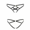 Трусики з стреп NICKY THONG black L/XL - Passion Exclusive