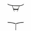 Трусики-стрепи SHELLY THONG black L/XL - Passion Exclusive