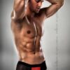 Чоловічі трусики з червоним гульфіком Passion 007 THONG red XXL/XXXL