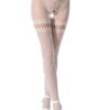 Еротичні колготки-бодістокінг Passion S015 white, імітація панчох у сіточку та трусиків з доступом