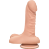 Фалоімітатор Doc Johnson The D - Super D - 6 Inch With Balls - ULTRASKYN - White, діаметр 3,8 см