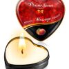 Масажна свічка серце Plaisirs Secrets Peach (35 мл)