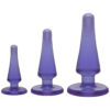 Набір анальних пробок Doc Johnson Crystal Jellies Anal - Purple, макс. діаметр 2см - 3 см - 4 см