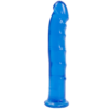 Фалоімітатор Doc Johnson Jelly Jewels Dong & Suction Cup Blue, діаметр 3,6 см, антибактеріальний ПВХ