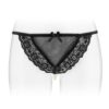 Трусики-стрінги з перлинною ниткою Fashion Secret KATIA Black