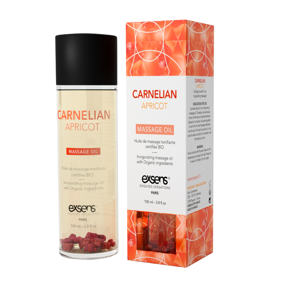 Масажна олія EXSENS Carnelian Apricot (бадьорить з сердоліком) 100мл, натуральна