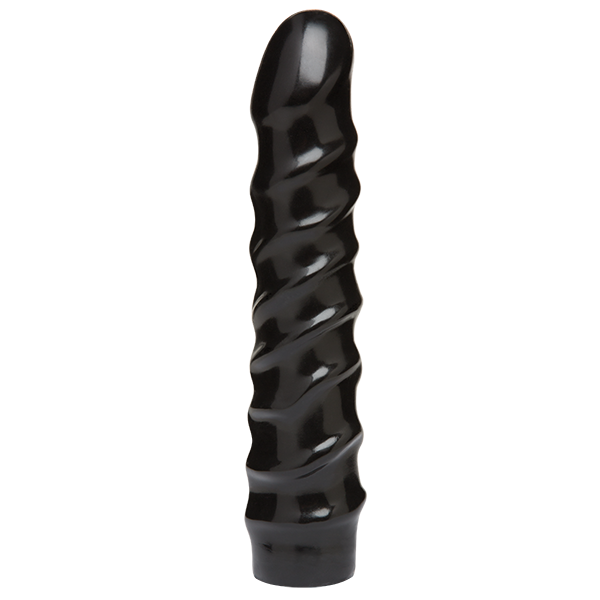 Ділдо Doc Johnson CodeBlack - 8 Inch Raging Vac-U-Lock із стимулюючим рельєфом, діаметр 3,8 см