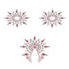 Пестіс з кристалів Petits Joujoux Gloria set of 3 - Black/Red, прикраса на груди та вульву