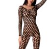 Бодістокінг з крупною сіткою Passion BS077 black