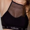 Спортивний топ з прозорою вставкою Passion PS006 TOP black, size M