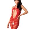 Сітчастий бодістокінг з відкритим животом Passion BS081 red