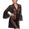 Повітряний пеньюар LOVELIA PEIGNOIR black L/XL - Passion