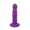 Двошаровий ділдо з вібрацією Adrien Lastic Hitsens 3 Purple, відмінно для страпона, діаметр 4 см, до