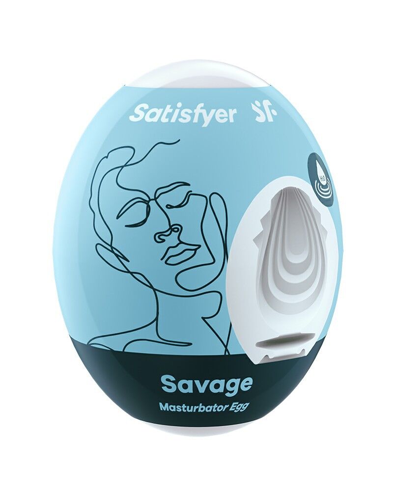 Самозмащувальний мастурбатор-яйце Satisfyer Masturbator Egg Single Savage, одноразовий, не вимагає з