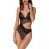 Боді з ажурним ліфом Christa Body black L/XL — Passion