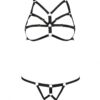 Комплект білизни зі стреп ARMANDA SET black S/M - Passion Exclusive