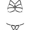 Комплект білизни зі стреп ARMANDA SET black XXL/XXXL - Passion Exclusive