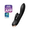 Смарт вібратор кролик із подвійним відростком Satisfyer Double Flex Black