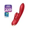 Смарт вібратор кролик із подвійним відростком Satisfyer Double Flex Red