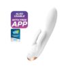 Смарт вібратор кролик із подвійним відростком Satisfyer Double Flex White