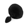 Силіконова анальна пробка М Art of Sex - Silicone Butt plug Rabbit Tail,Чорний