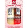 Набір лубрикантів System JO Sweet&Bubbly – Shampagne & Chocolete Covered Strawberry (2×60 мл)