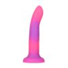 Фалоімітатор, що світиться у темряві, ADDICTION - Rave - 8" Glow in the Dark Dildo - Pink Purple